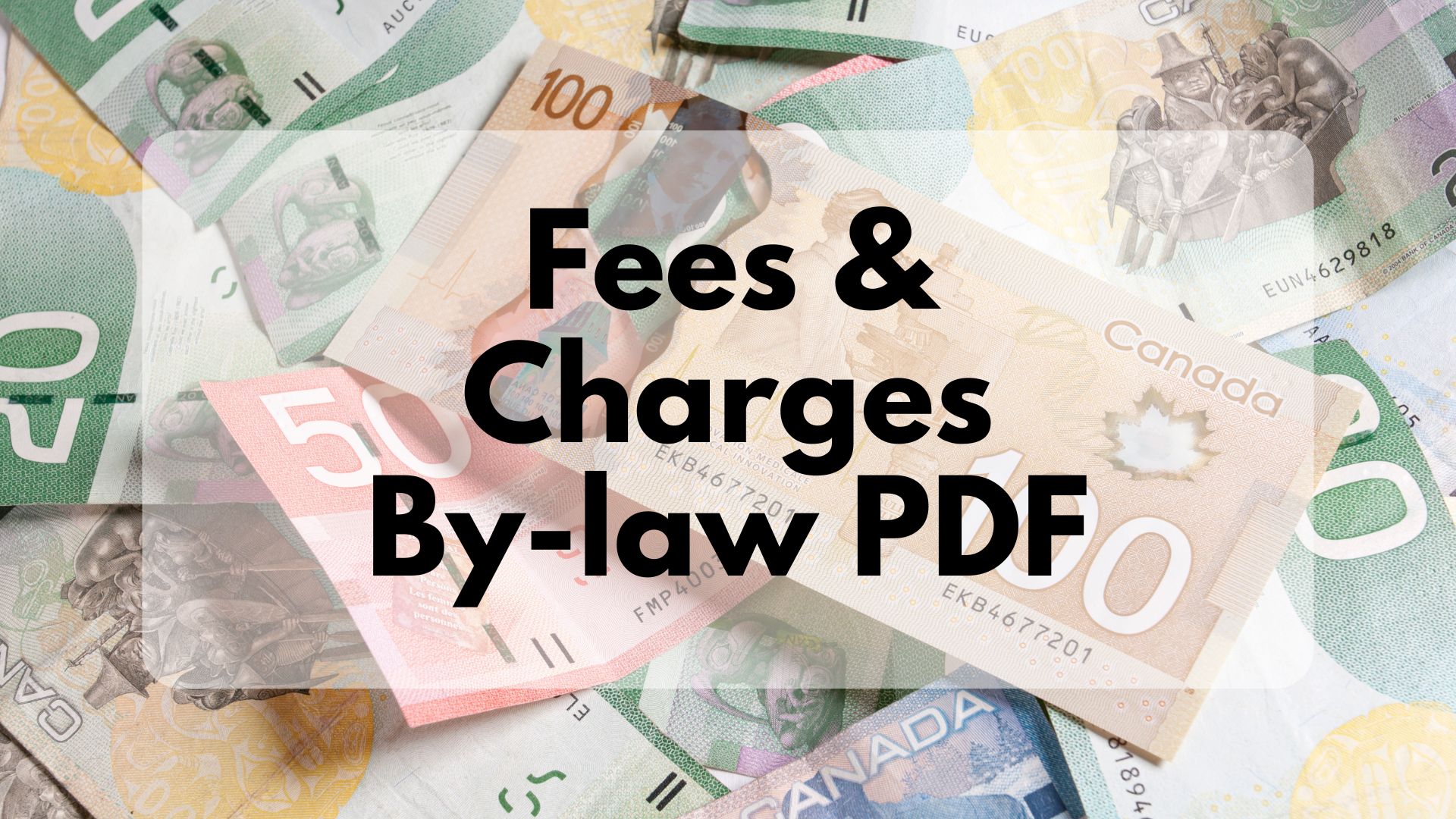 Fees and Charges By-law