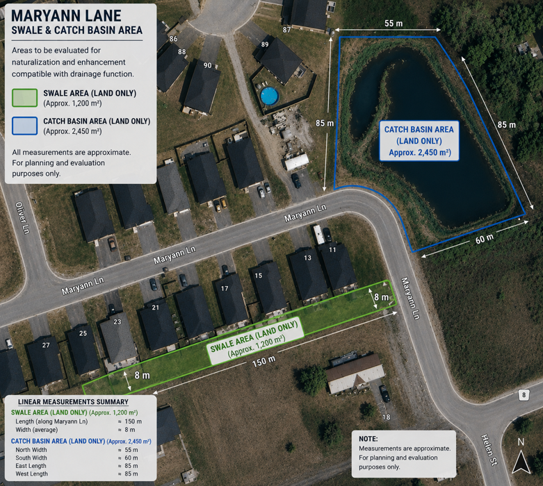 Maryann Lane Swale and Catch Basin Area